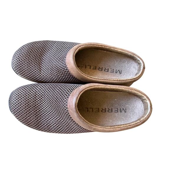 Merrell Encore Breeze Mocha slides brown lightweight sz 6 slip on clog hiking - Picture 2 of 6